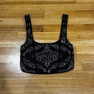 Anthropologie Black and White Crop Top